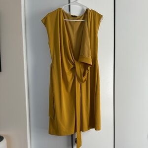 Ann Taylor Yellow Wrap Dress - Size 4 Petite